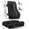 Cojín para Asiento de Coche de Espuma Viscoelástica de Rebote Lento Set de Cojines para Sentarse Mucho Tiempo en la Oficina Cojín de Soporte Lumbar para Aliviar la Presión en la Cadera