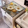 Alfombrilla Suave con Estampado Creativo para Parte Superior de Refrigerador, Alfombrilla a Prueba de Polvo para Uso Doméstico, Funda Absorbente de Agua para Lavadora, Tela de Cubierta Antideslizante de Tierra de Diatomeas