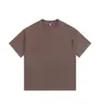 Algodón puro de 270 g con un efecto desteñido y blanqueado, resistente, parcialmente desgastado, camiseta de manga corta extragrande con hombros caídos estilo americano al por mayor