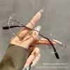 Gafas de montura ovalada ultraligeras para commuting, unisex, bloqueadoras de luz azul, artísticas y adelgazantes del rostro, adecuadas para miopía alta, se pueden equipar con lentes de alta graduación