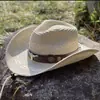 Chapéu de Palha Western Cowboy para Mulheres, Chapéu de Palha de Aba Larga para Viagem de Verão em Xinjiang, Chapéu de Praia com Proteção Solar e Sombra, Popular Online