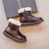 Zapatos de Invierno para Niña 2025 Nuevos Zapatos de Algodón para Niños Botines Forrados de Felpa Botas Martin Gruesas Acolchadas de Algodón para Bebé Niña Cálidos