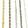 Cadena Plana Cadena Cruzada Plana Cadena O Plana de Metal Multitalla DIY Joyería Collar Pulsera Cadena de Metal Lote