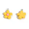Flor de Cinco Pétalos Resina Bolsita de Accesorios Pequeños Llavero Collar Accesorios DIY Colgante Decorativo Flor de Cinco Pétalos Diy20Mm