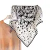 Nuevo pañuelo cuadrado de seda y lana estilo vintage francés para otoño e invierno, elegante pañuelo cuadrado chino con colores contrastantes en ambos lados, bufanda de seda y lana y calentador de cuello