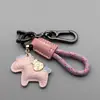 Nuevo Producto Riqueza Inminente Colgante Creativo de Cuero Caballo Pequeño Riqueza Inminente Cuerda Tejida Llavero de Coche Bolso Venta al por Mayor Regalo