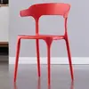 Cadeira de Chifre de Plástico Mesa de Jantar Simples Encosto Banqueta Encosto de Cadeira Doméstica Cadeira de Jantar Nórdica Adulto Cadeira de Plástico Simples