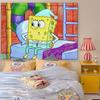Bob Esponja Calça Quadrada Patrick Estrela Cenário Desenho Animado Animação Pano Pendurado Decoração de Transformação Criativa de Fundo Pano Pendurado