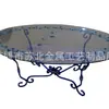 Mesa de Ferro Forjado para Casa Norte-Americana Artesanato em Ferro Forjado Mesa Redonda Artesanato em Metal Casa Mesa de Jantar Externa