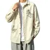 Chaqueta Camisa de Hombre Primavera Otoño Chaqueta Travieso Guapo Alta Calidad Holgada Ropa de Trabajo Casual Camisa de Manga Larga Moda Nueva para Hombre