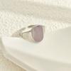 Nuevo Anillo Ovalado de Diseño Nicho Personalidad Moda Anillo de Acero Inoxidable para Mujer 18k Anillo Ajustable para Usar a Diario