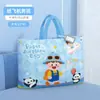 Bolsa de Armazenamento para Colcha de Creche com Etiqueta de Nome, Bolsa de Armazenamento de Colcha Portátil de Grande Capacidade Especial para Roupa de Cama de Algodão de Bebê