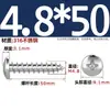 Tornillos Autorroscantes de Acero Inoxidable 316, Cabeza Redonda Ranurada, Tornillos para Madera de Cabeza Plana Extendida Yb845M2M3M4M5M6