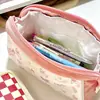 Estuche para Lápices Grande de Gato Estilo Little Red Book, Caja de Papelería Portátil Linda con Corazón de Niña, Bolsa de Almacenamiento para Cosméticos
