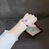 Pulsera de Cristal Multitesoro Colorida Natural Pulsera de Cuentas de Arroz de Cristal Blanco Diseño de Doble Círculo Transmisión en Vivo Alta Calidad Mayoreo