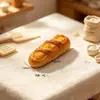 Mini Baguete Simulação Pão de Café da Manhã Cena de Padaria Comida em Miniatura Brinquedo Ornamento DIY Acessório Pingente de Chaveiro