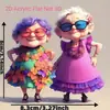 Abuela Motociclista Feliz Colgante de Producto Nuevo Personalizado Colgante Plano de Acrílico Transfronterizo Colgante de Coche Decoración Navideña para el Hogar