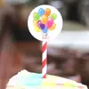 Nuevo adorno de piruleta de bola de lentejuelas con lazo de celebridad en línea, adorno para pastel de cumpleaños, decoración creativa para mesa de postres de fiesta