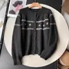 Cárdigan versátil de punto suave y acogedor estilo coreano con botones de cuerno para mujer, chaqueta de punto casual holgada y suave para otoño e invierno