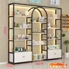 Armário expositor de cosméticos de prateleira, expositor, armário de produtos para salão de beleza e unhas de luxo leve, armário expositor, prateleira de armazenamento, multifuncional