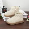 2026 Novas Botas Curtas Casuais com Padrão de Diamante para Crianças Inverno Com Pelúcia Extra Quentura Botas de Couro para Meninos e Meninas Solado Macio Antiderrapante Botas de Algodão
