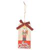 Suministros de Decoración Navideña Colgantes de Soldado de Nogal de Madera Etiquetas de Letras Lazo Navideño Adornos Navideños de Madera