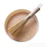 Cepillo de Limpieza con Mango de Madera, Cepillo de Bambú Tradicional Comercial, Pincel de Cocina con Mango Largo, Cepillo para Ollas de Cocina, Cepillo Plano de Bambú para Ollas de Hotel y Restaurante