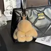 Pingente de Bolsa Coelho de Pelo de Vison Real para Mulheres, Exquisito e de Luxo, Chaveiro de Carro de Coelho de Pelúcia, Boneca Pequena