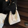 Bolsa Tote Feminina 2025 Nova Bolsa Feminina Moda Grande Capacidade Bolsa Casual Design de Nicho Bolsa de Ombro Vintage
