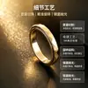 Joyería para Parejas Estilo Europeo y Americano Cara Romboide Giratoria Descompresión Anillo de Acero Inoxidable Estilo Pareja Unisex Gama Alta