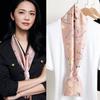 Lenço Pequeno Vermelho Liso Decorativo Estilo Japonês e Coreano Doce Estampa Floral Feminino Multiuso Quatro Estações em estoque Lenço