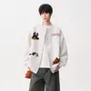 Sudadera Cardigan de Felpa Estilo Americano para Hombre, Marca de Moda, Nuevo Diseño Otoñal Holgado Versátil Casual