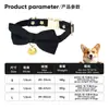Pajarita de Gato Collar Colgante de Año Nuevo Pajarita con Opción de Grabado Hebilla de Seguridad para Perros Pequeños Collar para Perro Teddy