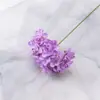 Arranjo de flores de hortênsia artificial grandes de haste única em estilo pastoral retrô de 72 peças para armário de TV, decoração de loja e buquê decorativo suave