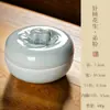 Lanzhai Haoshi Amendoim Cerâmica Panela Quente Pedra de Tinta Multifuncional Caligrafia Especial Coberta Hidratante Anti-Secagem Tinta Panela Quente Pedra de Tinta Verde