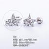 Aço titânio 316L cobre banhado a ouro micro-incrustado zircônio osso da orelha prego AB brincos coloridos cross-border piercing jóias brinco pino