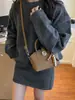 Bolso de Mano Cuadrado Pequeño Versátil de Moda para Mujer 2025 Nuevo Modelo de Invierno Bolso de Hombro Cruzado Mate de Alta Calidad de Nicho