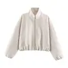 Fabricante de ropa para mujer transfronterizo al por mayor 2026 otoño nuevo moda casual suelta estilo europeo y americano chaqueta bomber