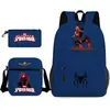 Suministro de fábrica Mochila escolar de Spider-Man para comercio exterior Personajes de animación alrededor Estudiantes hombres y mujeres Mochila escolar Bolsa para viajes al aire libre de ocio