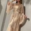 2027 Ropa de Mujer para Comercio Exterior Transfronterizo Europeo y Americano, Chal Sexy Estampado en Oro de Marca Independiente, Conjunto de Vestido de Noche de Dos Piezas