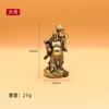 Pingente Buda Maitreya, Tendência Nacional, Lingote Ruyi de Latão, Estátua de Buda Antiga, Ornamento em Miniatura, Pingente Pequeno Presente de Ano Novo Micro-Esculpido