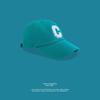 Boné de Baseball com Letra C Bordada, Chapéu Masculino com Proteção Solar, Estilo Coreano Versátil Boné Verde Feminino Bico de Pato com Bordado de Letra