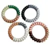 Diadema de color gel para el pelo tipo cable de teléfono, combinación de colores, cuerda para atar el pelo, alta elasticidad, cuerda para la cabeza de tres colores, cubierta de cuero, goma para coleta, accesorio para el pelo