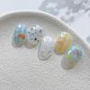 Yitu Ant Shell Light Rainbow Rain Calcomanía para Uñas Artísticas Gota de Lluvia Pequeña Linda Calcomanía Decorativa Casual Colorida Yt5954