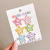 Pinzas para el pelo de cuero con forma de estrella y nube para niñas, Pinzas Bb dulces y geniales para flequillo y cabello lateral, Accesorios para el pelo para niñas
