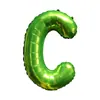 Globos de Papel Aluminio de 16 pulgadas Versión Americana Color Verde Fruta Números 0-9 Letras A-Z Suministros para Globos de Fiesta de Cumpleaños Arreglo de Decoración