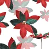 Malla de Polvo Transfronteriza Flores de Navidad Decoración Navideña Diseño de Sala de Estar en Casa Accesorios para Eventos de Fiesta Flores Artificiales