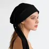 Nuevo Estilo Pañuelo para la Cabeza Elástico con Cinta Sombrero Cruzado Europeo y Americano Tela Plegada Turbante Sombrero de Moda Versátil Estilo Étnico Pañuelo para la Cabeza Sombrero