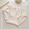 Categoría a Ropa Interior de Algodón para Bebé para Mujeres 7A Entrepierna Antibacteriana Transpirable Corazón Dulce Niña Hermosa de Cintura Media Cadera Estudiante Calzones