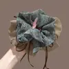 2026 Nuevo Coletero de Cinta Floral Estilo Coreano para Mujer, Goma Elástica de Alta Elasticidad para Peinados de Moño, Accesorio para el Cabello
